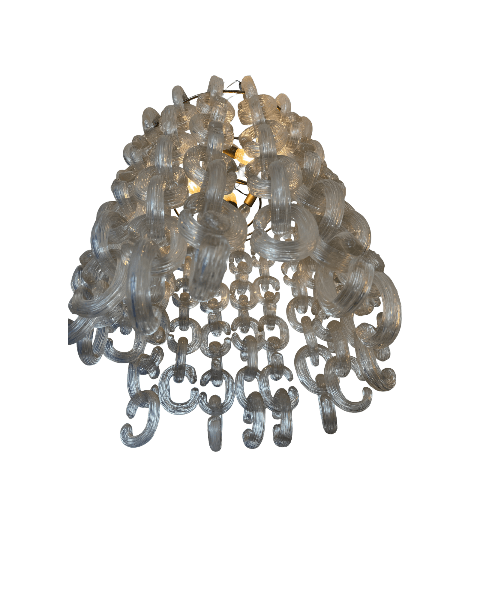 Vintage Murano Glass Link Chandelier by Fratelli Toso, Italy, 1960s
